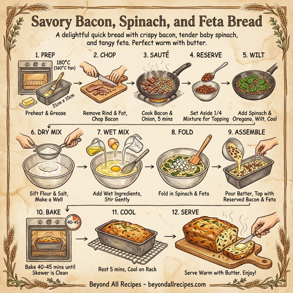 Savory Bacon, Spinach, and Feta Bread instructions