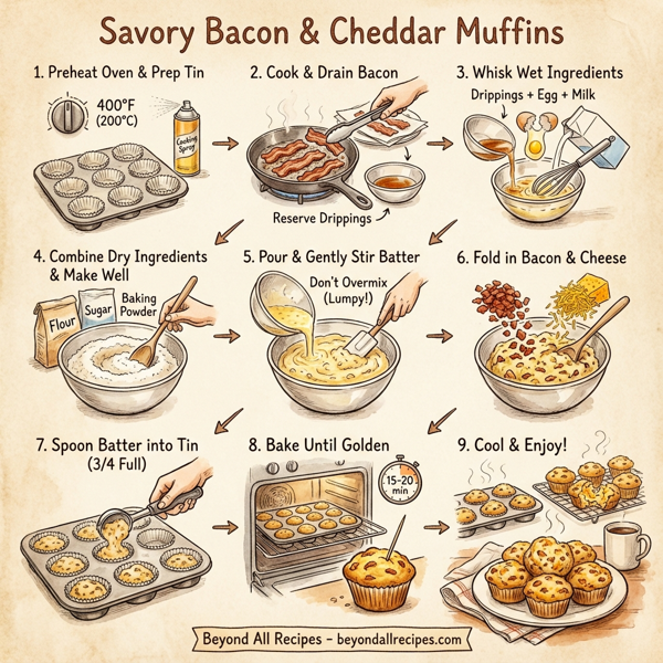 Savory Bacon & Cheddar Muffins instructions