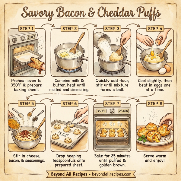 Savory Bacon & Cheddar Puffs instructions