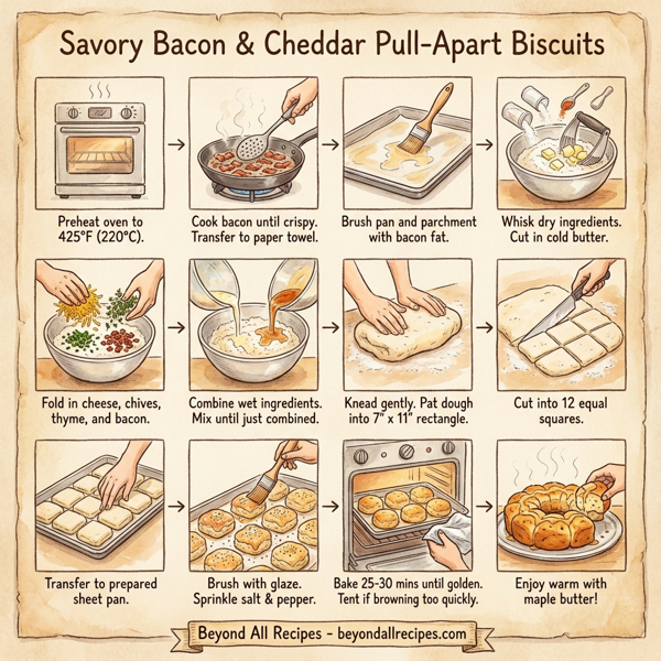 Savory Bacon & Cheddar Pull-Apart Biscuits instructions