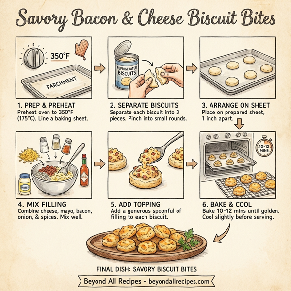 Savory Bacon & Cheese Biscuit Bites instructions