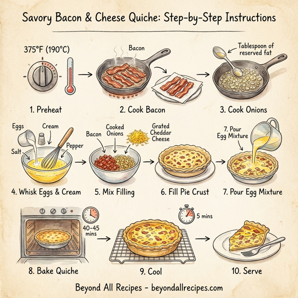Savory Bacon & Cheese Quiche instructions