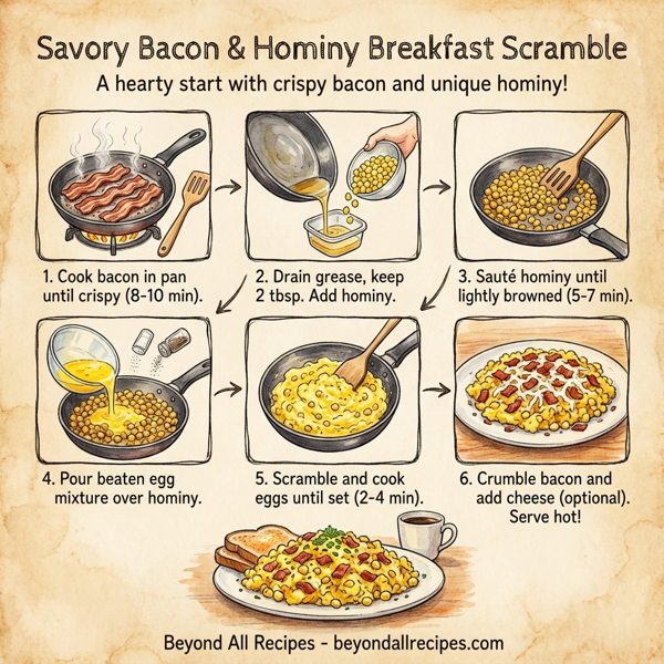 Savory Bacon & Hominy Breakfast Scramble instructions