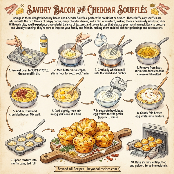 Savory Bacon and Cheddar Soufflés instructions