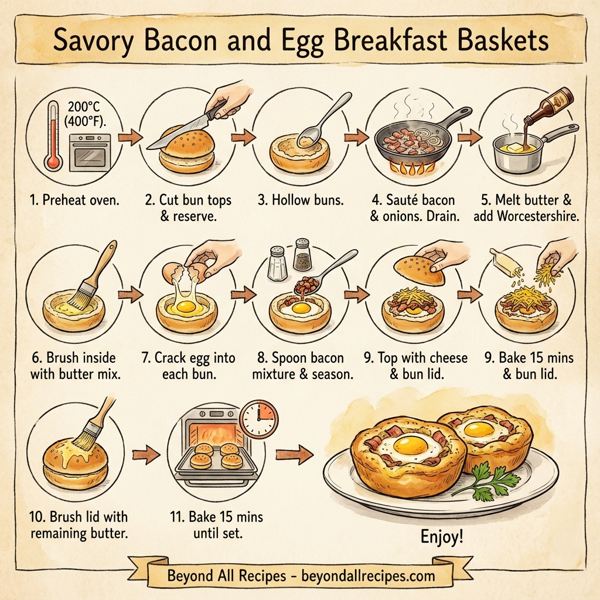 Savory Bacon and Egg Breakfast Baskets instructions