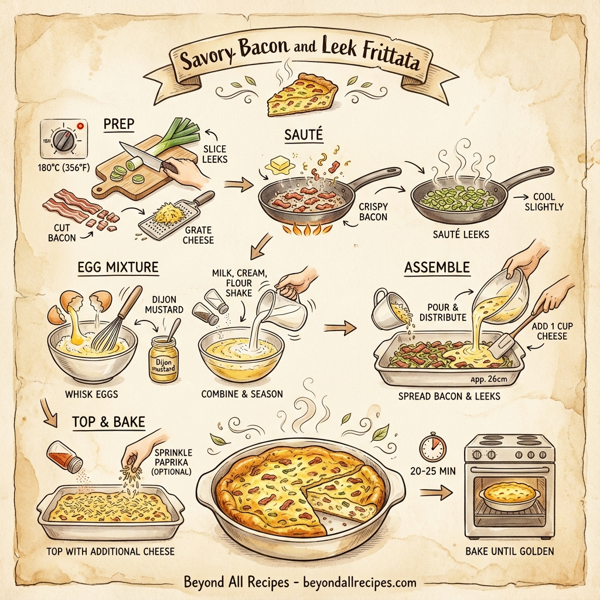 Savory Bacon and Leek Frittata instructions