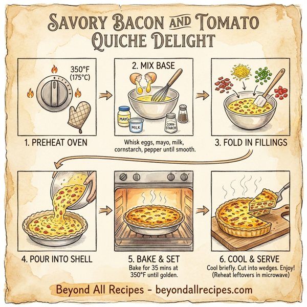 Savory Bacon and Tomato Quiche Delight instructions