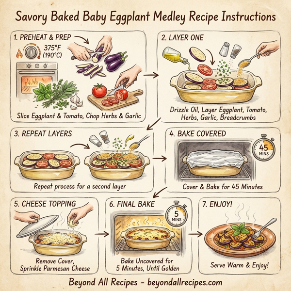 Savory Baked Baby Eggplant Medley instructions
