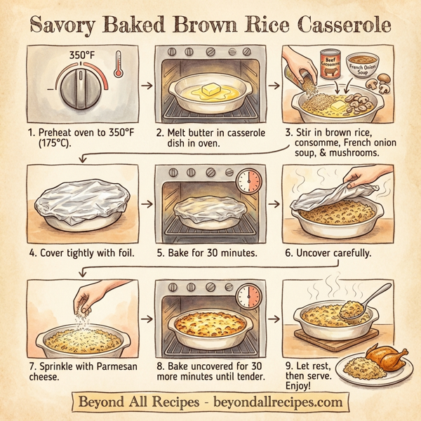 Savory Baked Brown Rice Casserole instructions