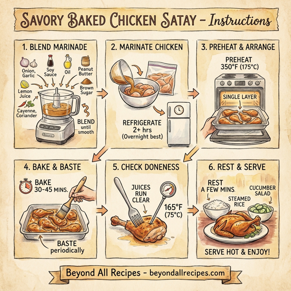 Savory Baked Chicken Satay instructions