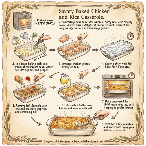 Savory Baked Chicken and Rice Casserole instructions