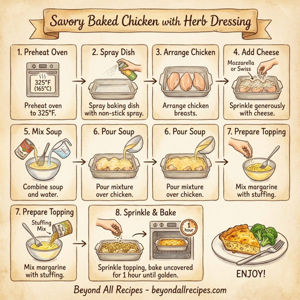 Savory Baked Chicken with Herb Dressing instructions