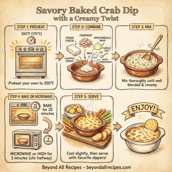 Savory Baked Crab Dip with a Creamy Twist instructions