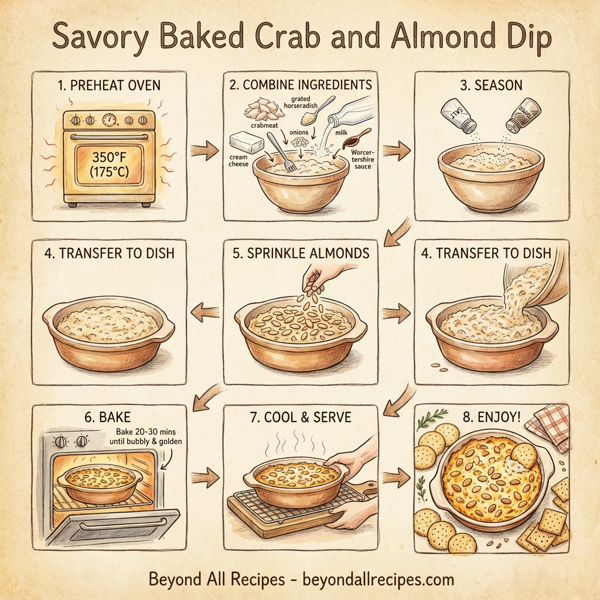 Savory Baked Crab and Almond Dip instructions