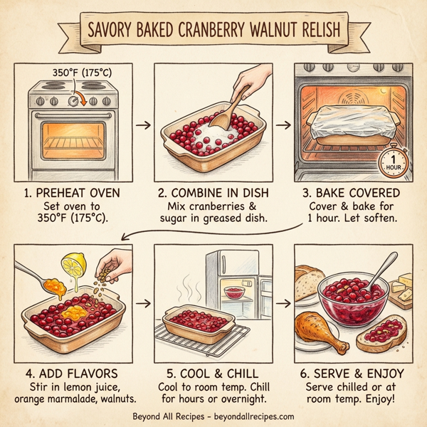 Savory Baked Cranberry Walnut Relish instructions