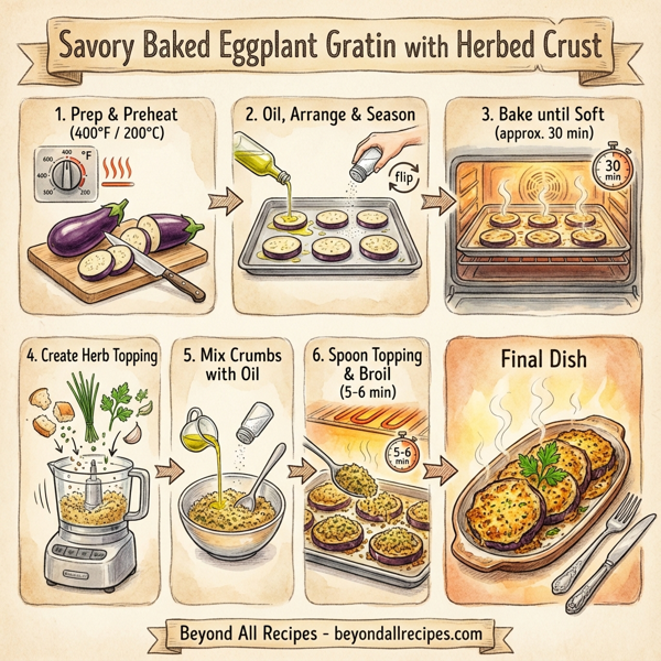 Savory Baked Eggplant Gratin with Herbed Crust instructions