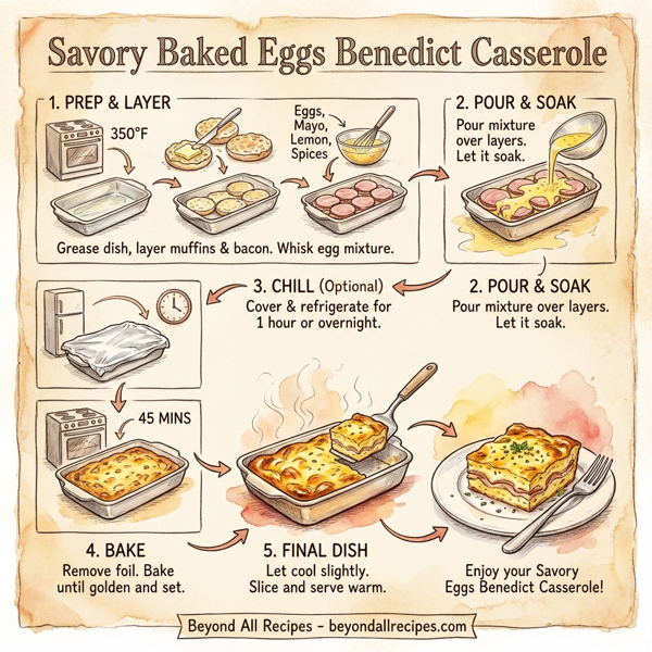 Savory Baked Eggs Benedict Casserole instructions