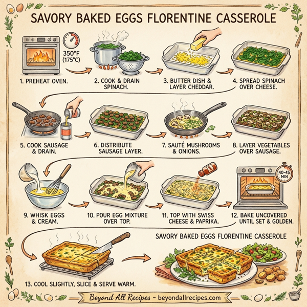 Savory Baked Eggs Florentine Casserole instructions