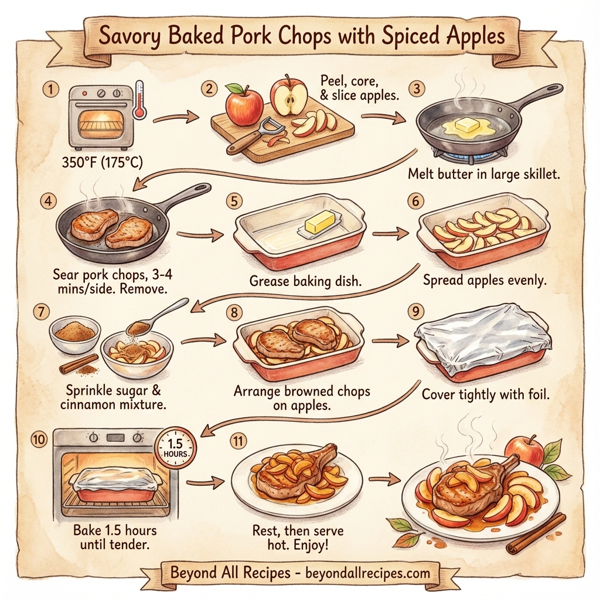Savory Baked Pork Chops with Spiced Apples instructions
