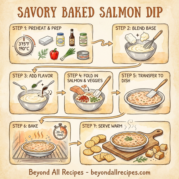 Savory Baked Salmon Dip instructions