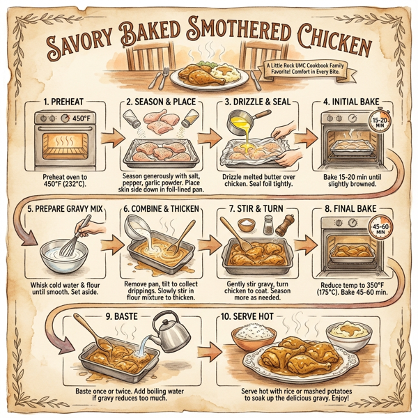 Savory Baked Smothered Chicken instructions