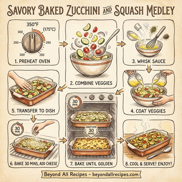 Savory Baked Zucchini and Squash Medley instructions