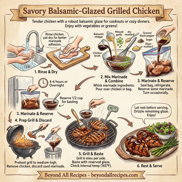 Savory Balsamic-Glazed Grilled Chicken instructions