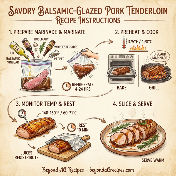 Savory Balsamic-Glazed Pork Tenderloin instructions