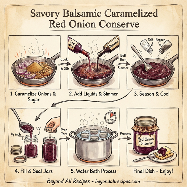 Savory Balsamic Caramelized Red Onion Conserve instructions