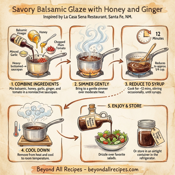 Savory Balsamic Glaze with Honey and Ginger instructions