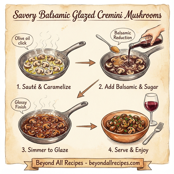 Savory Balsamic Glazed Cremini Mushrooms instructions