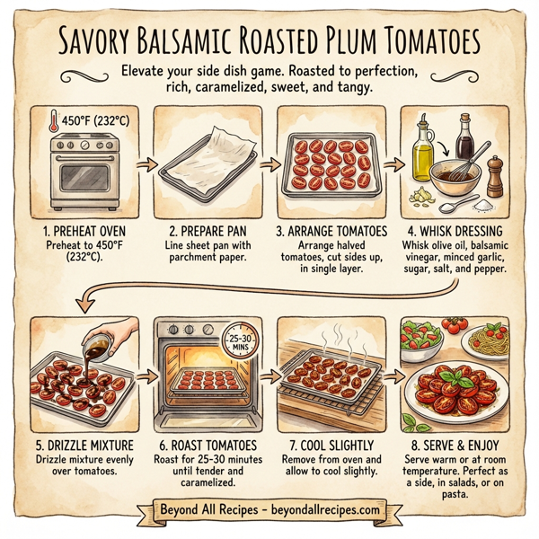 Savory Balsamic Roasted Plum Tomatoes instructions