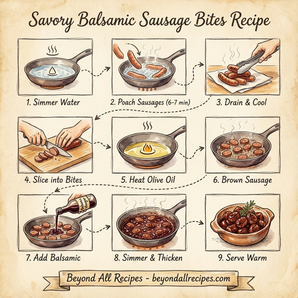 Savory Balsamic Sausage Bites instructions