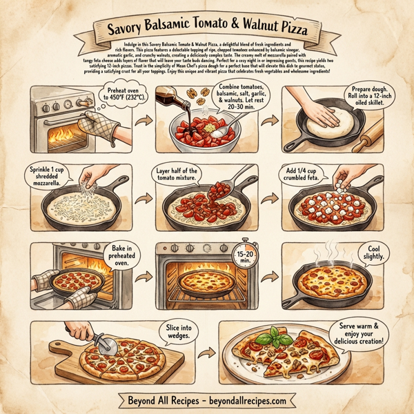 Savory Balsamic Tomato & Walnut Pizza instructions