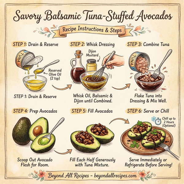 Savory Balsamic Tuna-Stuffed Avocados instructions