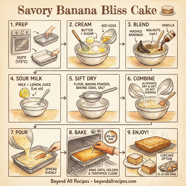 Savory Banana Bliss Cake instructions