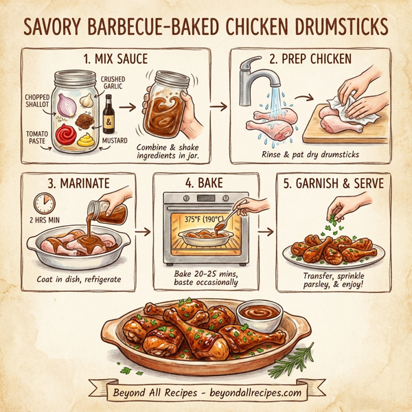 Savory Barbecue-Baked Chicken Drumsticks instructions