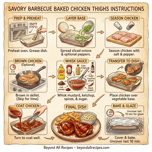 Savory Barbecue Baked Chicken Thighs instructions