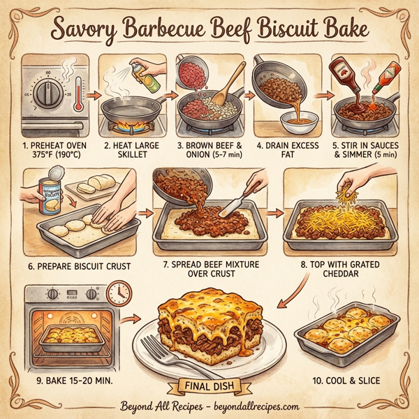 Savory Barbecue Beef Biscuit Bake instructions