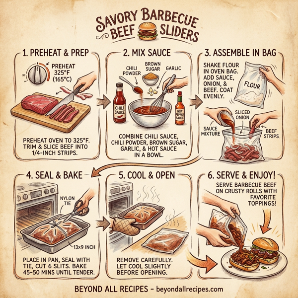 Savory Barbecue Beef Sliders instructions
