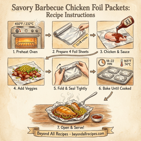 Savory Barbecue Chicken Foil Packets instructions