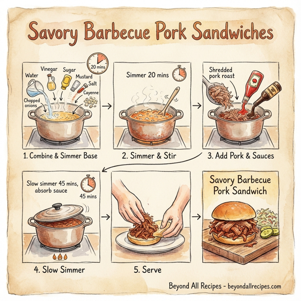 Savory Barbecue Pork Sandwiches instructions