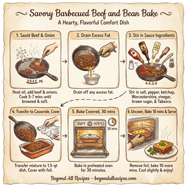 Savory Barbecued Beef and Bean Bake instructions