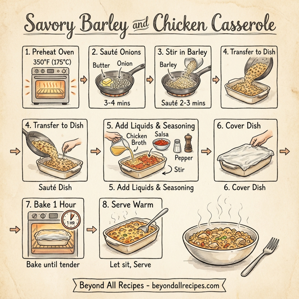 Savory Barley and Chicken Casserole instructions