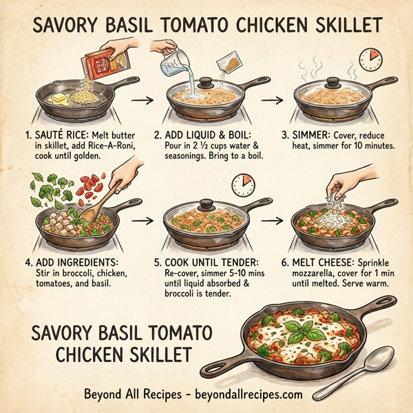Savory Basil Tomato Chicken Skillet instructions