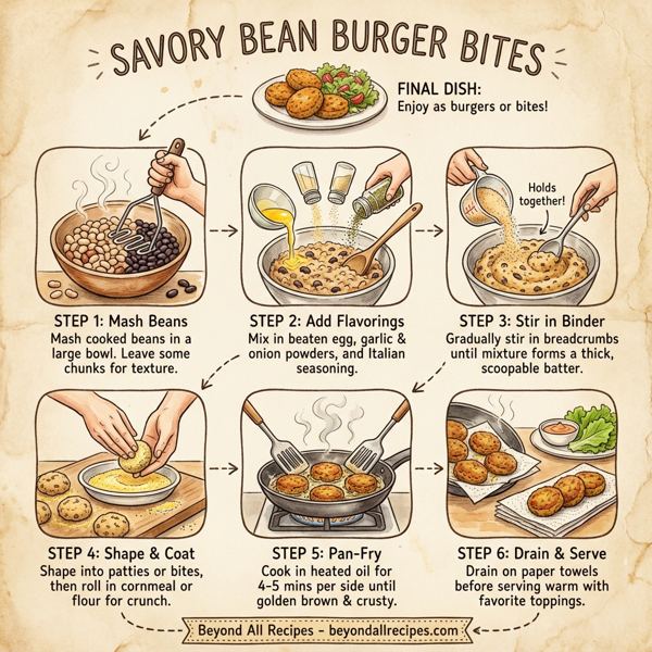 Savory Bean Burger Bites instructions