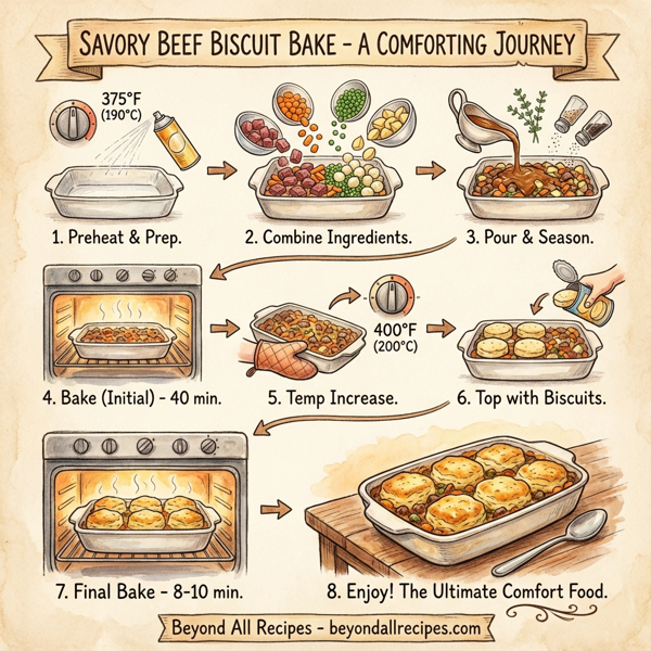 Savory Beef Biscuit Bake instructions