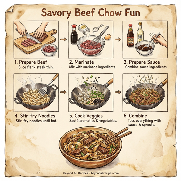 Savory Beef Chow Fun instructions