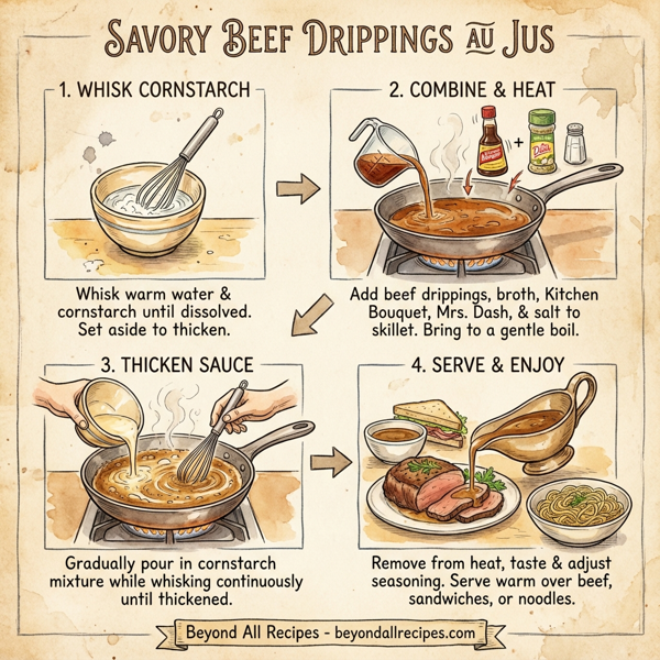Savory Beef Drippings Au Jus instructions