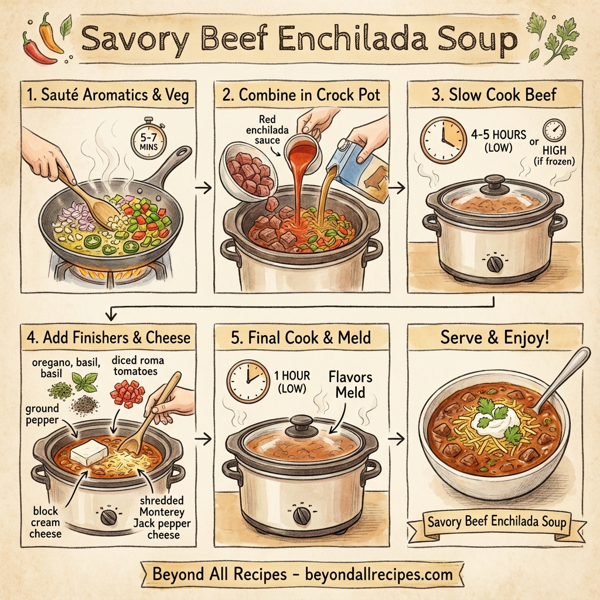 Savory Beef Enchilada Soup instructions